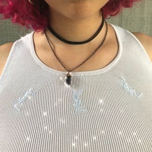 Vintage YSL Baby Blue Top